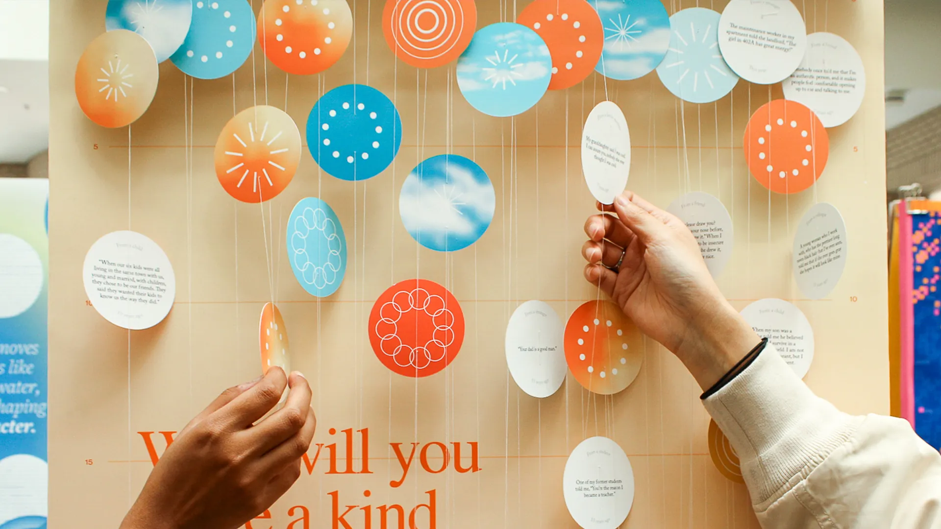 Hands with exhibit