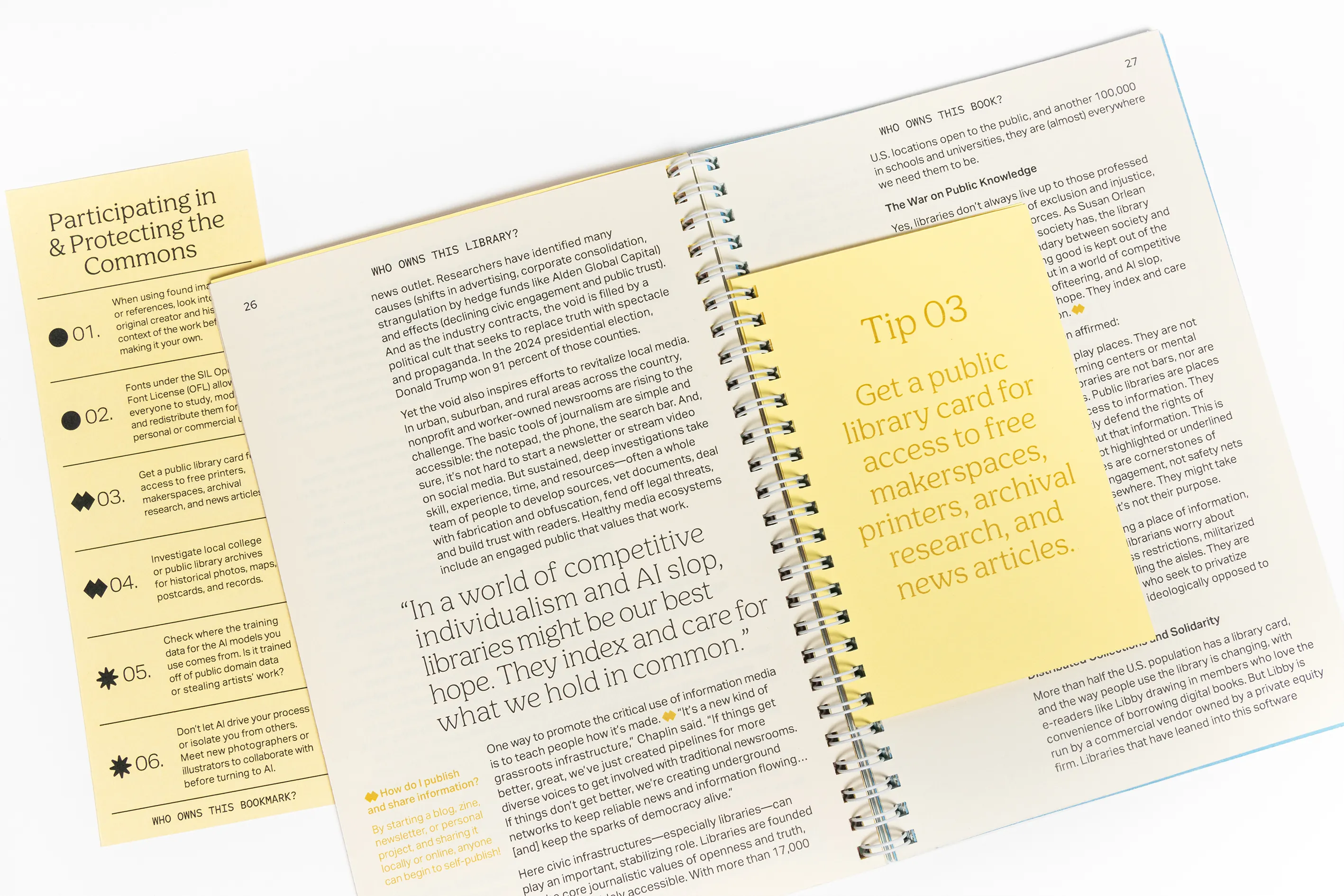 Yellow Open Book with Hands