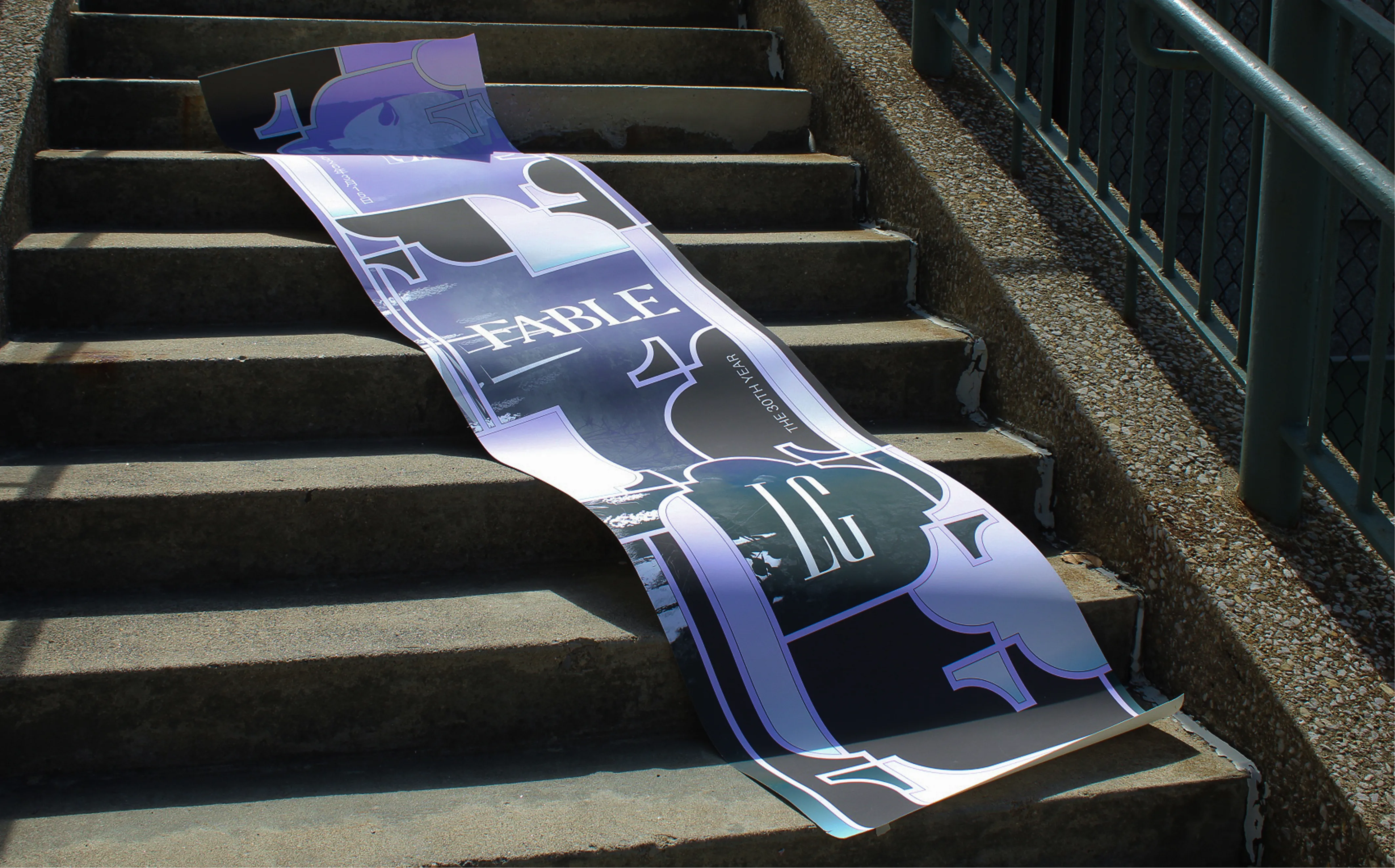 Banner on Steps