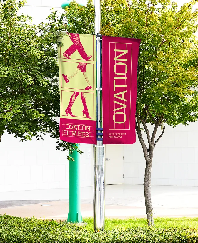 Banners in park